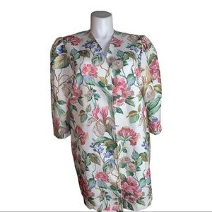 Vintage Whirlaway Frocks Est. 1942 Floral Jacket/ Cardigan, Size 20W